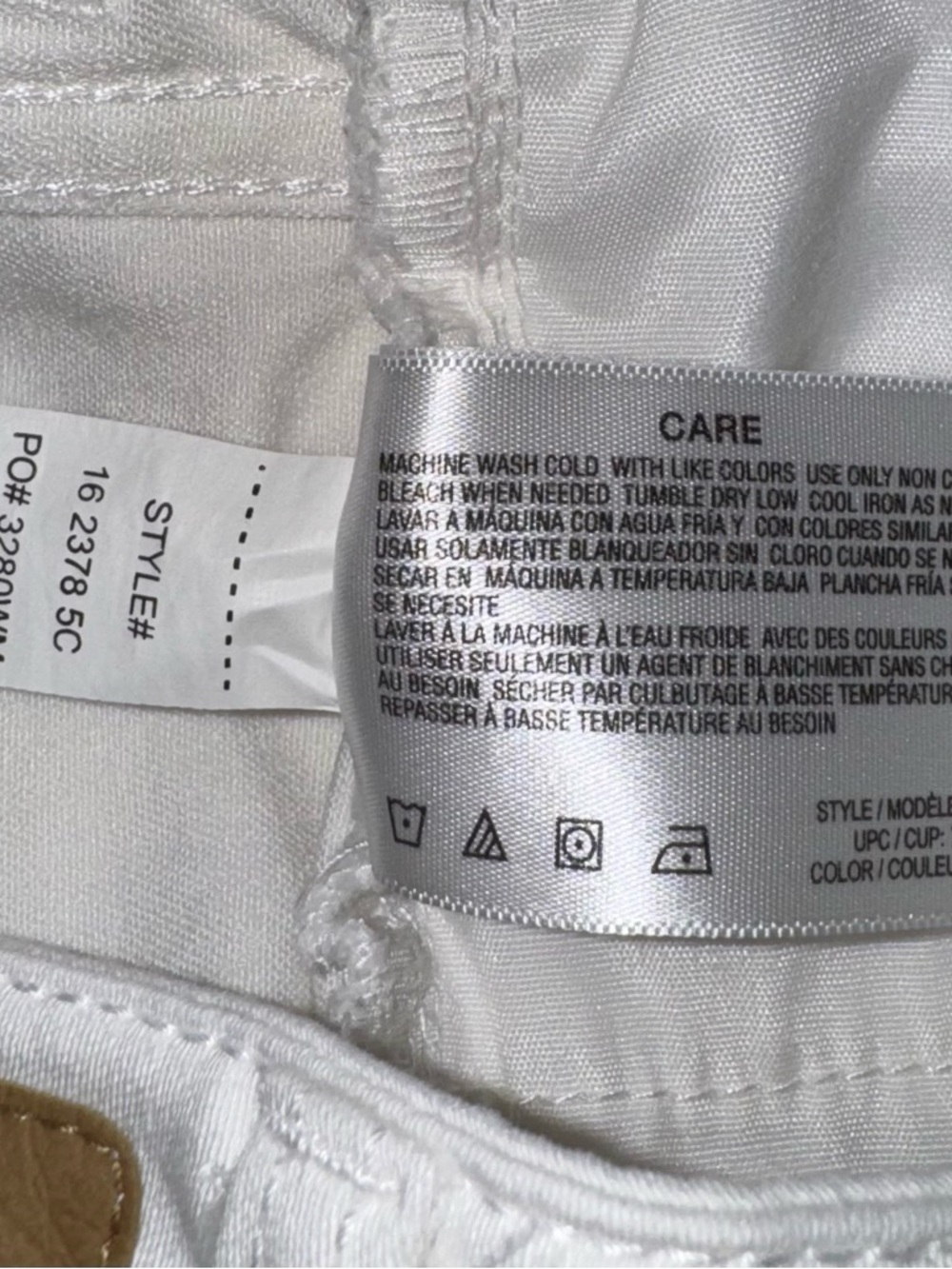 White Jordache Extra Stretch Skinny Jeans, Sz 8 - Picture 10 of 10